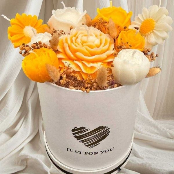 Small Size Handmade Flower Bouquet Candles